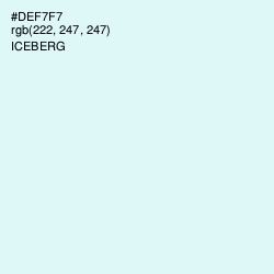 #DEF7F7 - Iceberg Color Image