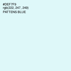 #DEF7F9 - Pattens Blue Color Image