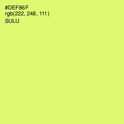 #DEF86F - Sulu Color Image