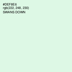 #DEF8E6 - Swans Down Color Image
