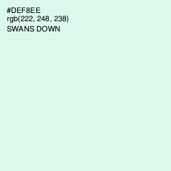 #DEF8EE - Swans Down Color Image