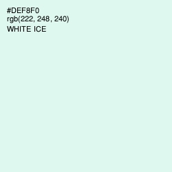 #DEF8F0 - White Ice Color Image