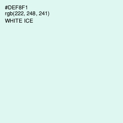 #DEF8F1 - White Ice Color Image