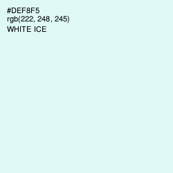 #DEF8F5 - White Ice Color Image