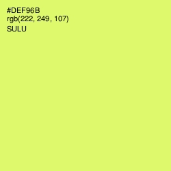 #DEF96B - Sulu Color Image