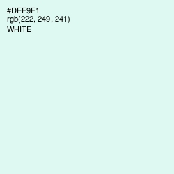 #DEF9F1 - White Ice Color Image