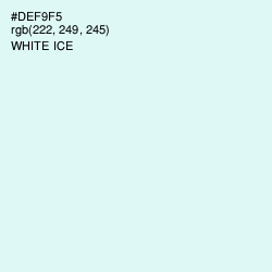 #DEF9F5 - White Ice Color Image