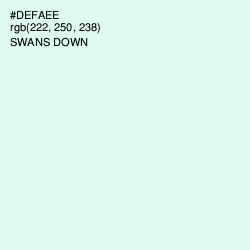 #DEFAEE - Swans Down Color Image