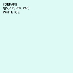 #DEFAF5 - White Ice Color Image