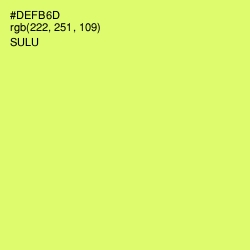 #DEFB6D - Sulu Color Image