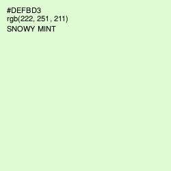 #DEFBD3 - Snowy Mint Color Image