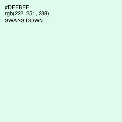 #DEFBEE - Swans Down Color Image