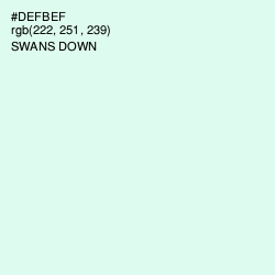 #DEFBEF - Swans Down Color Image