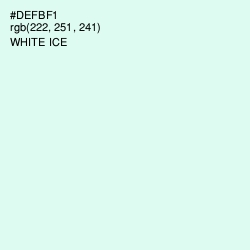 #DEFBF1 - White Ice Color Image