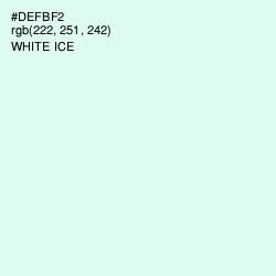 #DEFBF2 - White Ice Color Image