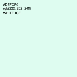 #DEFCF0 - White Ice Color Image