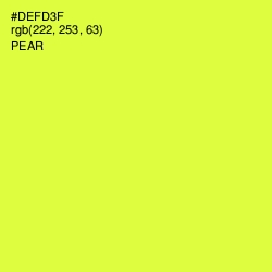 #DEFD3F - Pear Color Image