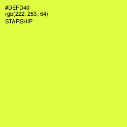 #DEFD40 - Starship Color Image