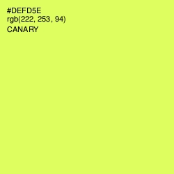 #DEFD5E - Canary Color Image