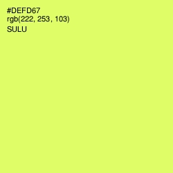 #DEFD67 - Sulu Color Image