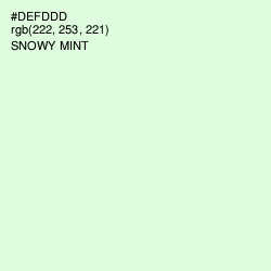 #DEFDDD - Snowy Mint Color Image