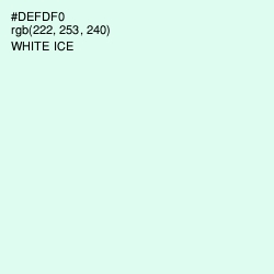 #DEFDF0 - White Ice Color Image