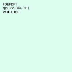 #DEFDF1 - White Ice Color Image