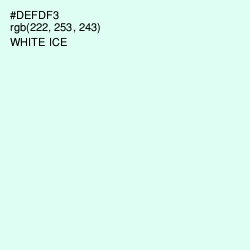 #DEFDF3 - White Ice Color Image