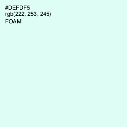 #DEFDF5 - White Ice Color Image