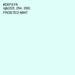#DEFEFA - Frosted Mint Color Image