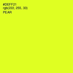 #DEFF21 - Pear Color Image