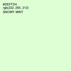 #DEFFD4 - Snowy Mint Color Image