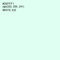 #DEFFF1 - White Ice Color Image