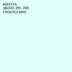 #DEFFFA - Frosted Mint Color Image