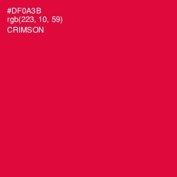 #DF0A3B - Crimson Color Image