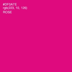 #DF0A7E - Rose Color Image