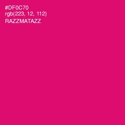 #DF0C70 - Razzmatazz Color Image