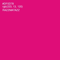 #DF0D78 - Razzmatazz Color Image