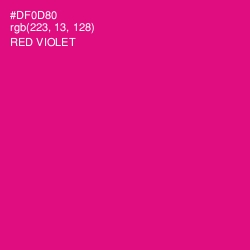 #DF0D80 - Red Violet Color Image