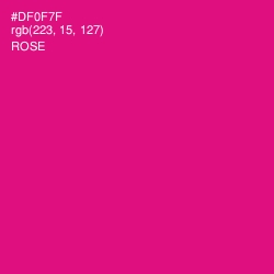 #DF0F7F - Rose Color Image