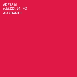 #DF1846 - Amaranth Color Image