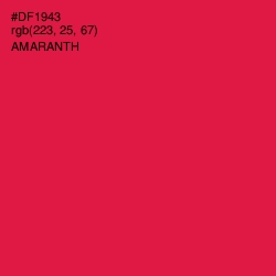 #DF1943 - Amaranth Color Image