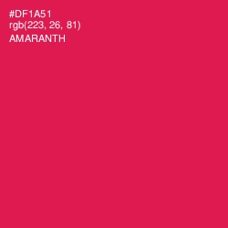 #DF1A51 - Amaranth Color Image