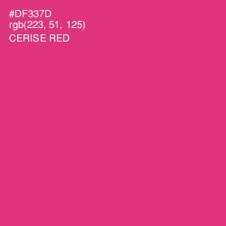 #DF337D - Cerise Red Color Image