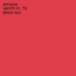 #DF3D49 - Brick Red Color Image