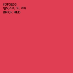 #DF3E53 - Brick Red Color Image