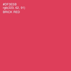 #DF3E5B - Brick Red Color Image