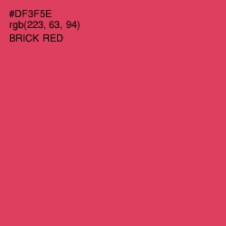 #DF3F5E - Brick Red Color Image