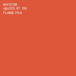 #DF573B - Flame Pea Color Image