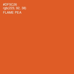 #DF5C26 - Flame Pea Color Image